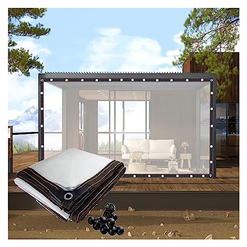 Pannelli laterali trasparenti impermeabili per pergola, tende da esterno con occhielli, 2 x 3 m, copertura in plastica per gazebo, patio, giardino, portico, resistente alle intemperie
