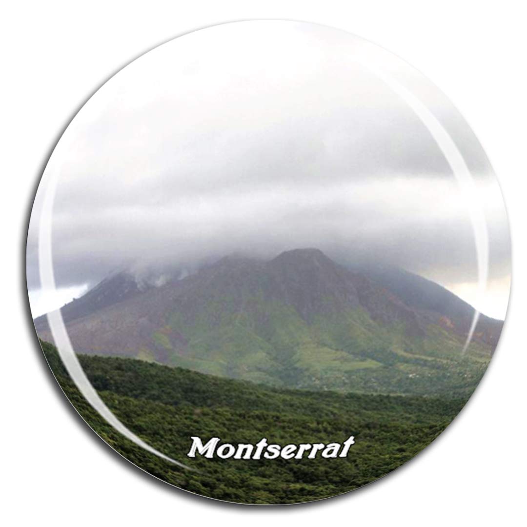 Weekino Volcanic Montserrat Uk Caribbean Sea Fridge Magnet 3D Crystal Glass Tourist City Travel Souvenir Collection Gift Strong Refrigerator Sticker