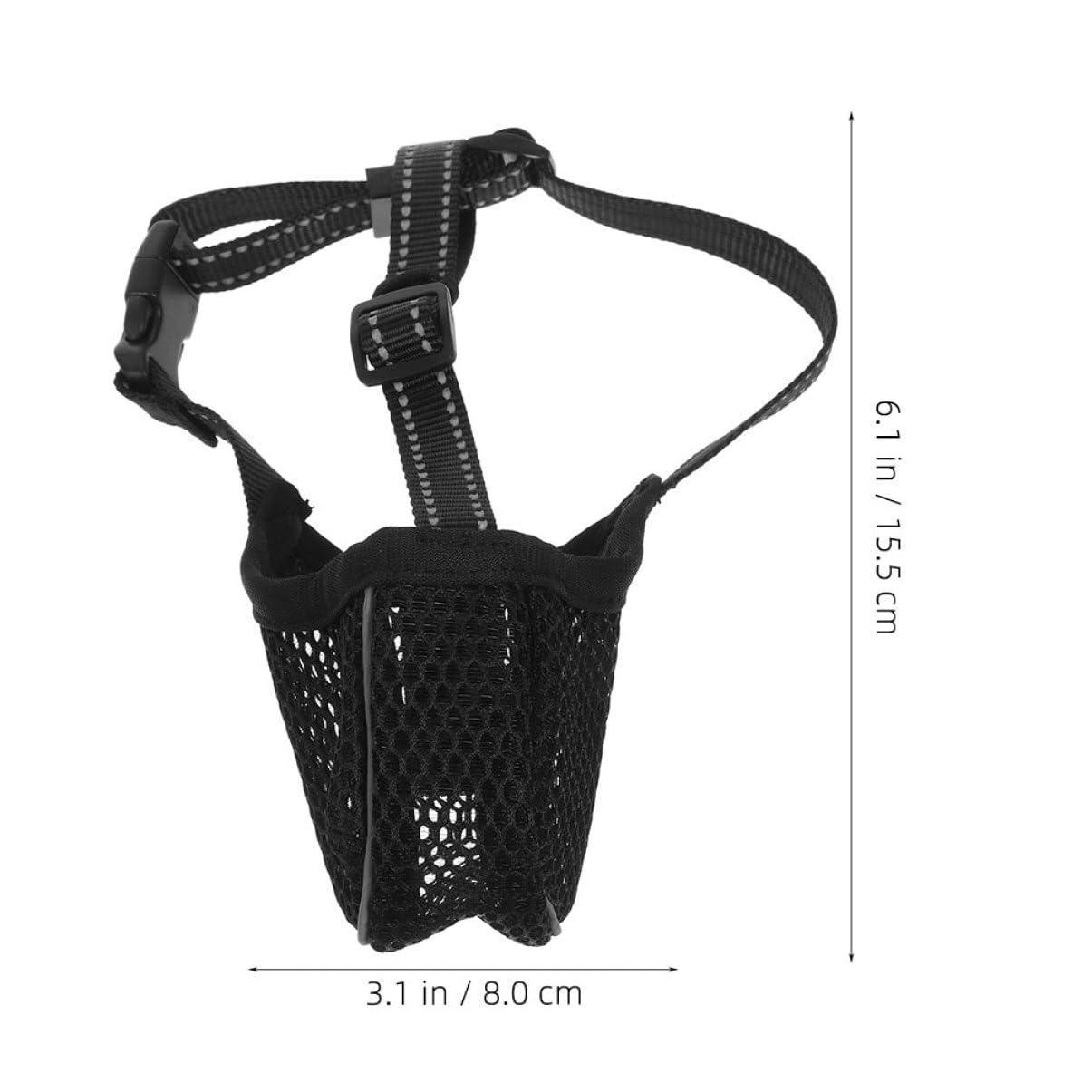 Abaodam Adjustable Dog Muzzle Mesh Breathable Pet Mask for Biting and Scavenging Protection Durable Dog Mouth Cover for Breeds Comfortable Fit for Safety