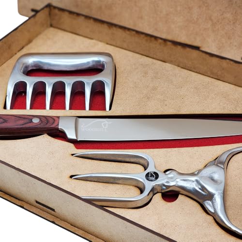 Kit Churrasco com Faca Garfo Tridente e Garra Doutor Churras