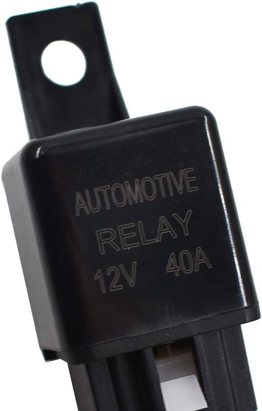 Close-up of the 12V 40A automotive relay.