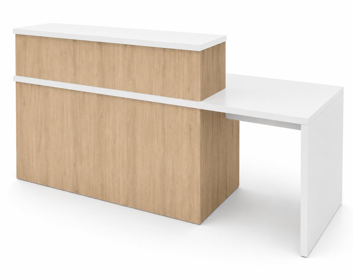 Comptoir de réception Apolo. Comptoir adapté aux handicapés, côté gauche, bureau, magasin, clinique (120 + 60 cm)