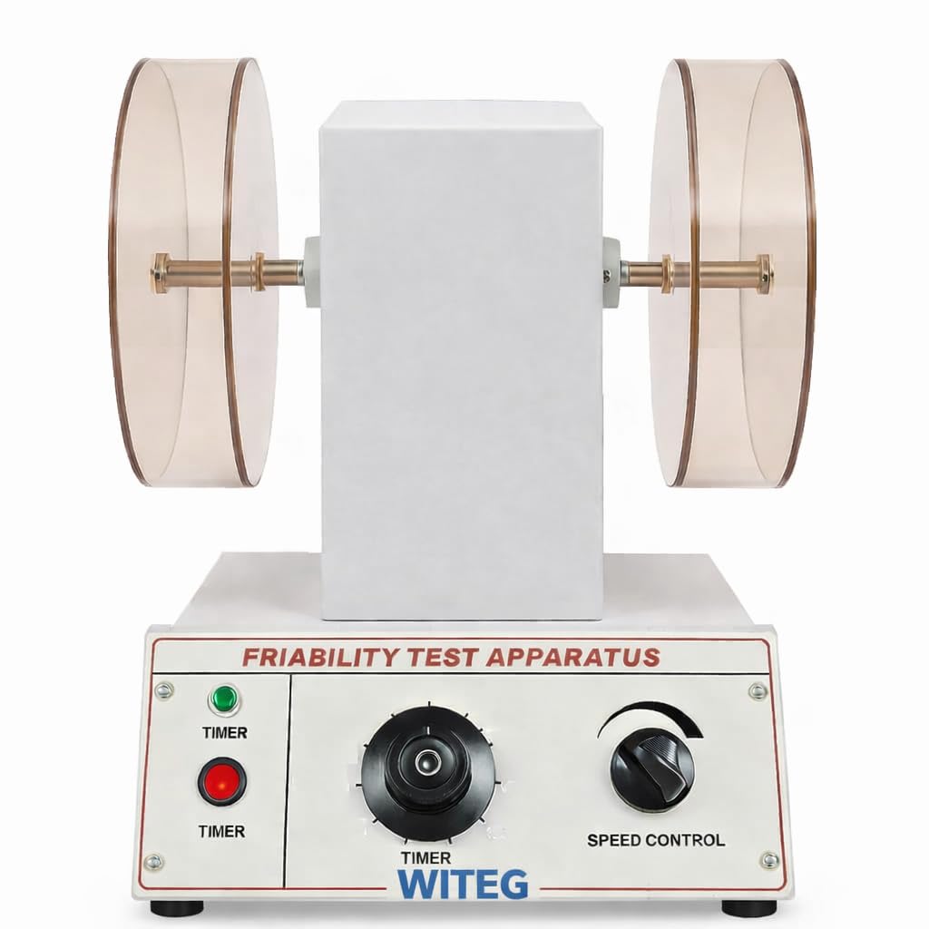 Tablet Friability Test Apparatus Analog Double Drum | Analg Timer and Analog Spped Setter | 12 Inch Acrylic Drum| Specifications According to IPA |-picture-19