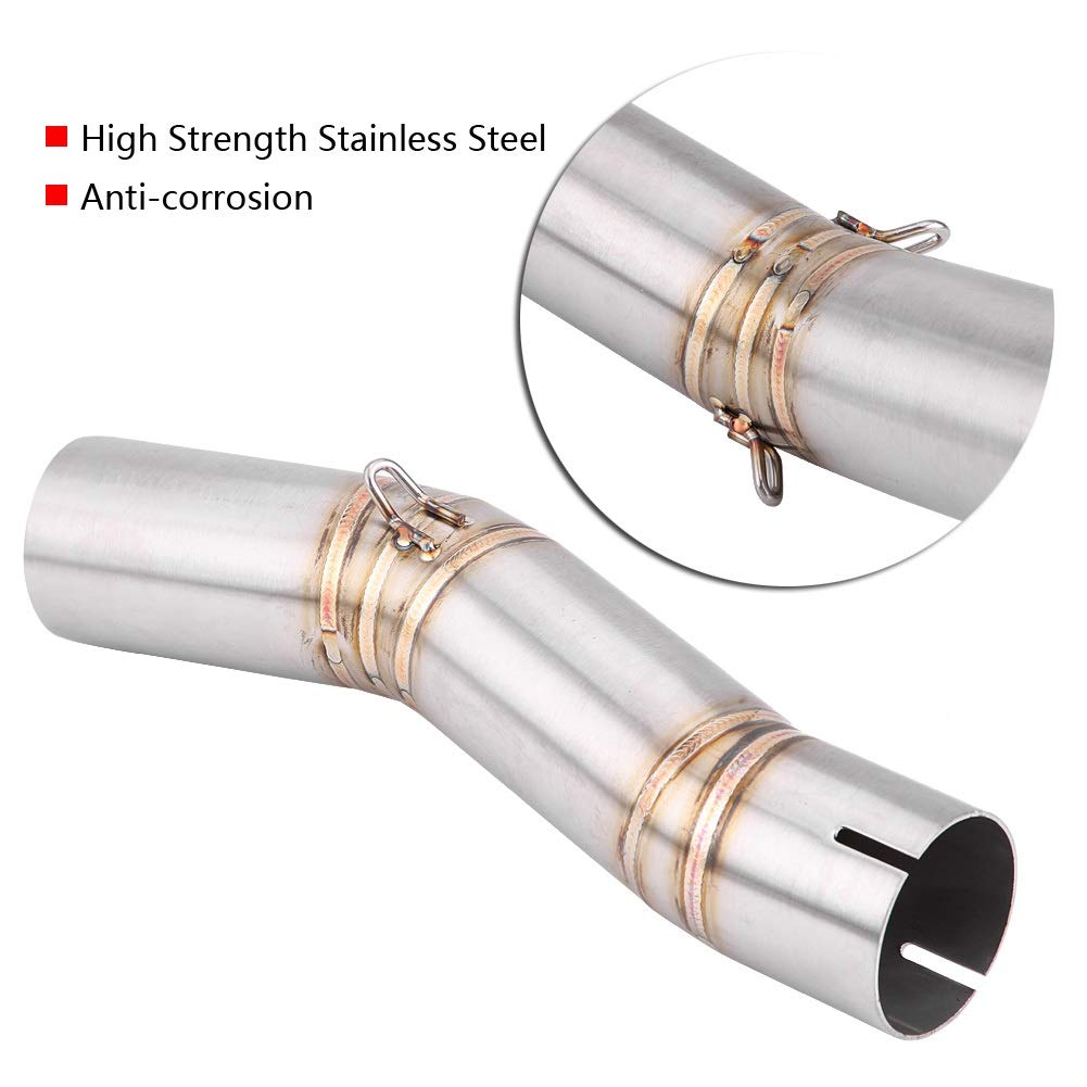 Jadeshay Tuyau d'échappement, Tuyau Intermédiaire de Liaison d'échappement Adaptateur de Tuyau d Échappement 51mm/2.0in