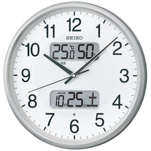 (�Z�C�R�[�N���b�N) SEIKO CLOCK KX383S �d�g�Ǌ|�����v �z���C�g �V���o�[ �� ��F