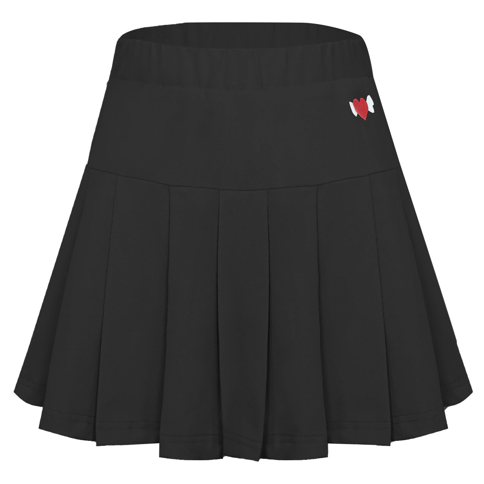 FEOYA Sport Rock mit Hose Mädchen Kinder Sommer Tennisrock Atmungsaktiv Faltenrock Einfarbig Hosenrock Leicht Sommerrock Plissee Sportrock Baumwolle Golfrock Bequem Skort 110-160