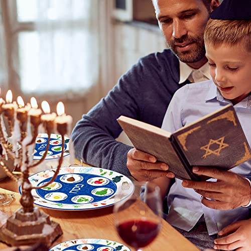 50 Pcs Seder Plates For Passover, 9 Inch Renaissance Design Paper Passover Seder Plates, Disposable Pesach Plates For Passover Foods, Deluxe Quality Seder Passover Plates For Party Table Decorations #TOP6