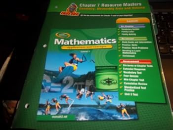 Hardcover Mathematics: Applications and Concepts, Course 3, Chapter 7 Resource Masters Book