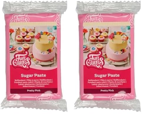 FunCakes Pasta de Azúcar Pretty Pink 250 g (Paquete de 2)