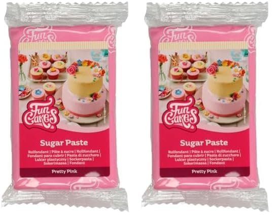 FunCakes Pasta de Azúcar Pretty Pink 250 g (Paquete de 2)