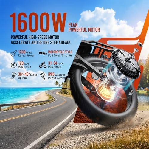 eAhora 2026 Romeo Pro 3 6000W 52Mph High-Torque Ebike, 60V 80Ah 300 Mile Long Range Electric Bike for Adults, Adjustable Air Suspension, 26'' Puncture-Proof Tire, UL 2849 Certified by TÜV image 13