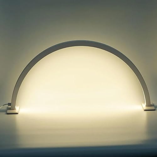 Miniatura 7 de Luz de media luna, luz de pestañas para escritorio de uñas, lámpara LED de luna con tecnología de pestañas, luces de maquillaje para artistas de