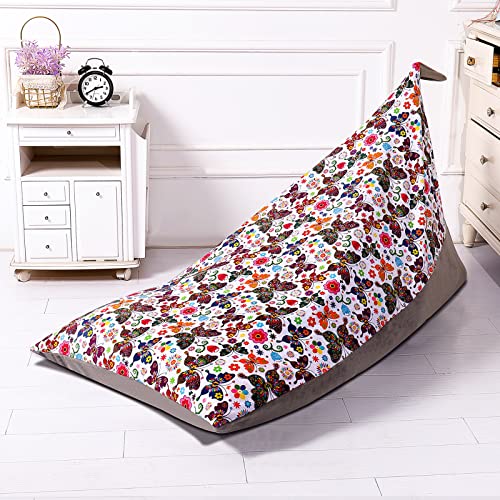 KOLACEN Kinder Sitzsack Kuscheltier Aufbewahrung Sitzsack Kinder Spielzeug Stofftier Sitzsack Kinderzimmer Kinderliege Sitzsäcke Faltbar Große Kapazität Kindercouch für Kinder Erwachsene Schmetterling