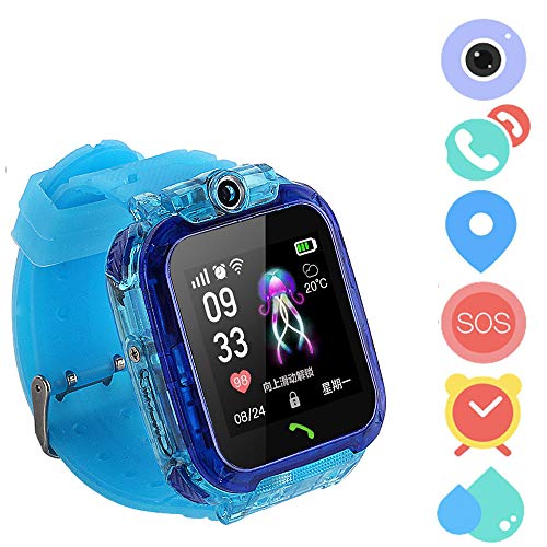 MUXAN Reloj Inteligente para niños, cámara HDR Reloj con Pantalla táctil IPS HD de 1.77 Pulgadas Antirruido Sonido Tiempo de Espera de 3 días para niñas y niños(Azul)