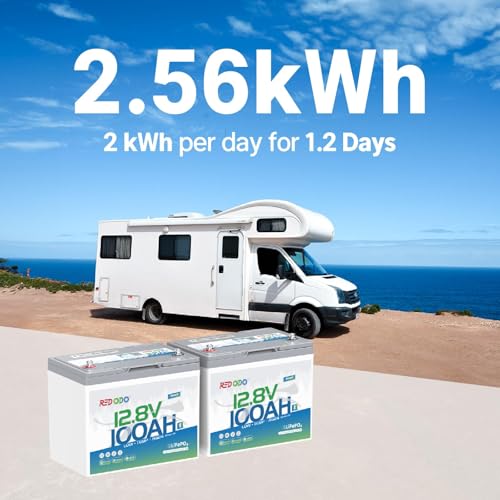 Image of Redodo 12V 100Ah LiFePO4 Battery Bluetooth, Low-Temp Protection BCI Group 24 Lithium Battery for Trolling Motor, Bulit-in 100A Smart BMS, Perfect for Marine, Boat, RV, Solar and Off Grid - 3 Pack