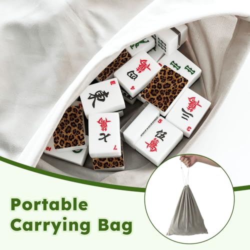 Set American Mahjong con fichas acrílicas 1.4'' y bolsa miniatura 5