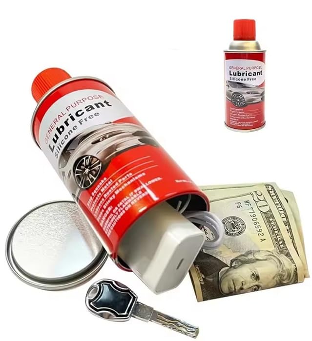 Sprinkler Head Hide a Key Holder for Outside Realistic Outdoor Key Hider & Cash Hidden Box, Waterproof Hidden Safe for Garden, Yard, Emergency Spare Key Storage (Lubricant)