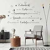ANHUIB Wandtattoo Zitat Zuhause ist wo die Liebe W...