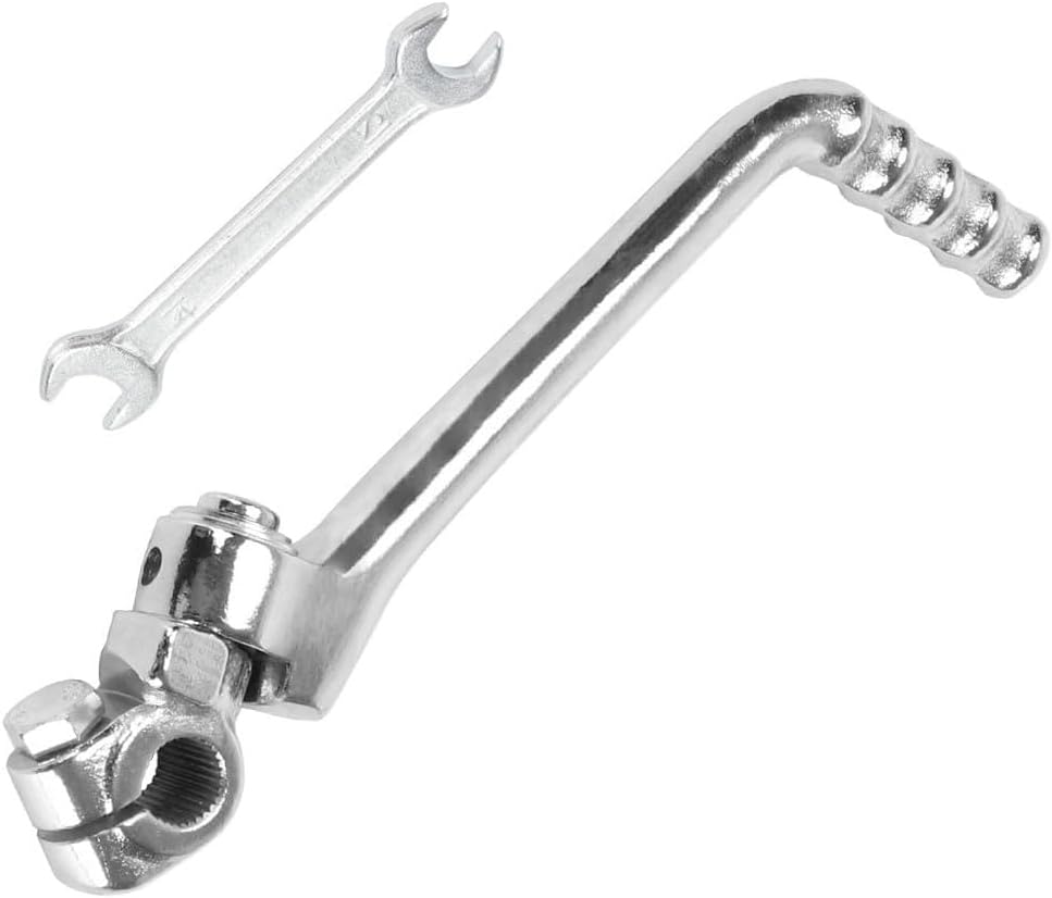 13mm Kick Starter Lever 0.51" for 50cc 70cc 90cc 110cc 125cc TaoTao DB27 Apollo Z20 RFZ 125 TTR110 DBX14 DBX18 Coolster Lifan Suzuki DS80 Zongshen KAYO SSR CT90 XR100R XL70 SDG YX Pit Dirt Bike Silver