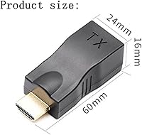 Vista 8 de Reemplazo Ethernet RJ45 de red a HDMI Extensor repetidor Amplificador 98.4 ft 4K30HZ Compatible Computadora Host Transmisor de conexión portátil TX