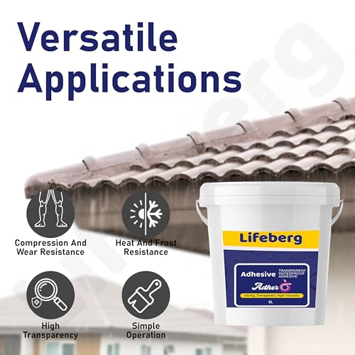 Image of 5Kg /5L Transparent Waterproof Glue with Brush Transparent Resin Epoxy for Roof Leakage Crack Seal Agent Roof Water Leakage Solution Water Proof Glue for Waterproofing
