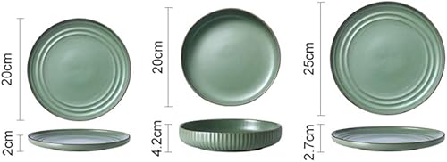 Miniatura 3 de CZDYUF Juego de platos de cerámica para el hogar, vajilla y palillos combinados, y diseño simple