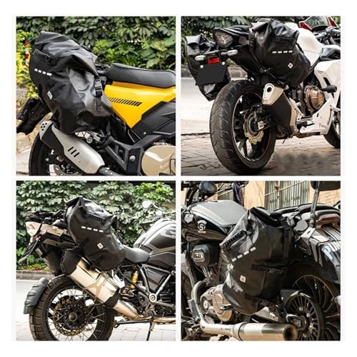 Bolsas de asiento para motocicleta impermeables y alforjas universales de 18L a 48L 7