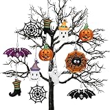 Valery Madelyn 12 Stücke Halloween Kugeln Ornamente (Orange Lila)