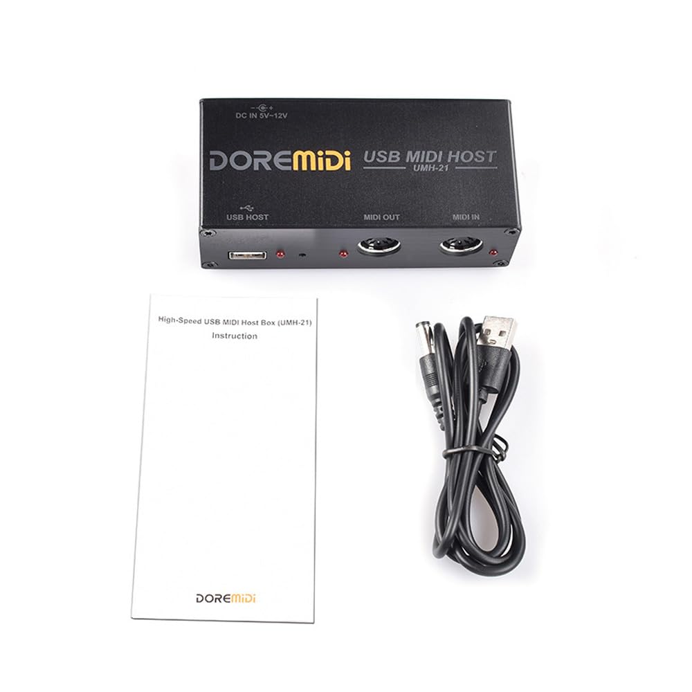 Caja de host MIDI USB de 1 pulgada, 1 salida, 16 canales, caja MIDI de alta velocidad aplicable a teclado MIDI, tubo de soplado eléctrico, tambor eléctrico USB a MIDI, interfaz MIDI (USB 2.0