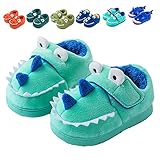 Fadezar Zapatillas De Estar por Casa para Niñas Niños Invierno Pantuflas Animales Antideslizantes Cálido Slippers 17 Verdes EU 21/22 (Tamaño de la etiqueta150)