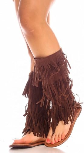 fringe moccasin sandals