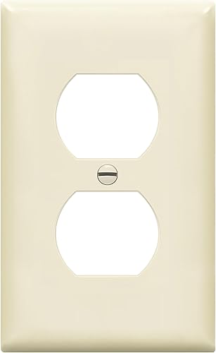 Miniatura 15 de ENERLITES Placa de pared dúplex para tomacorriente, cubierta de toma de corriente eléctrica, acabado brillante, tamaño mediano de 1 banda, 4.88" x