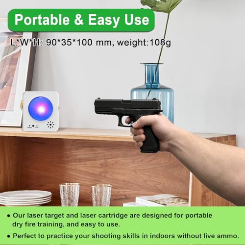 Image of 9mm /380ACP /40S&W /45ACP Dry Fire Training Cartridge Integrated Snap Cap for Dry Fire Trainer,Red Dot Beam Bullet with Double O-Ring