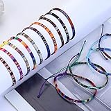 24 PCS Boho Ankle Bracelets for Women Adjustable Beaded Friendship Bracelet Stack Red String Bracelet Braided Handmade Surfer Summer Beach Extra Large Anklets for Women Plus Size 6.3-14inches (Bead) - Image 7