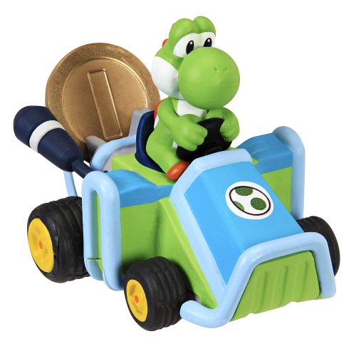 Voiture sans pile Nintendo Super Mario Coin Racers Yoshi figurine solide anti-casse