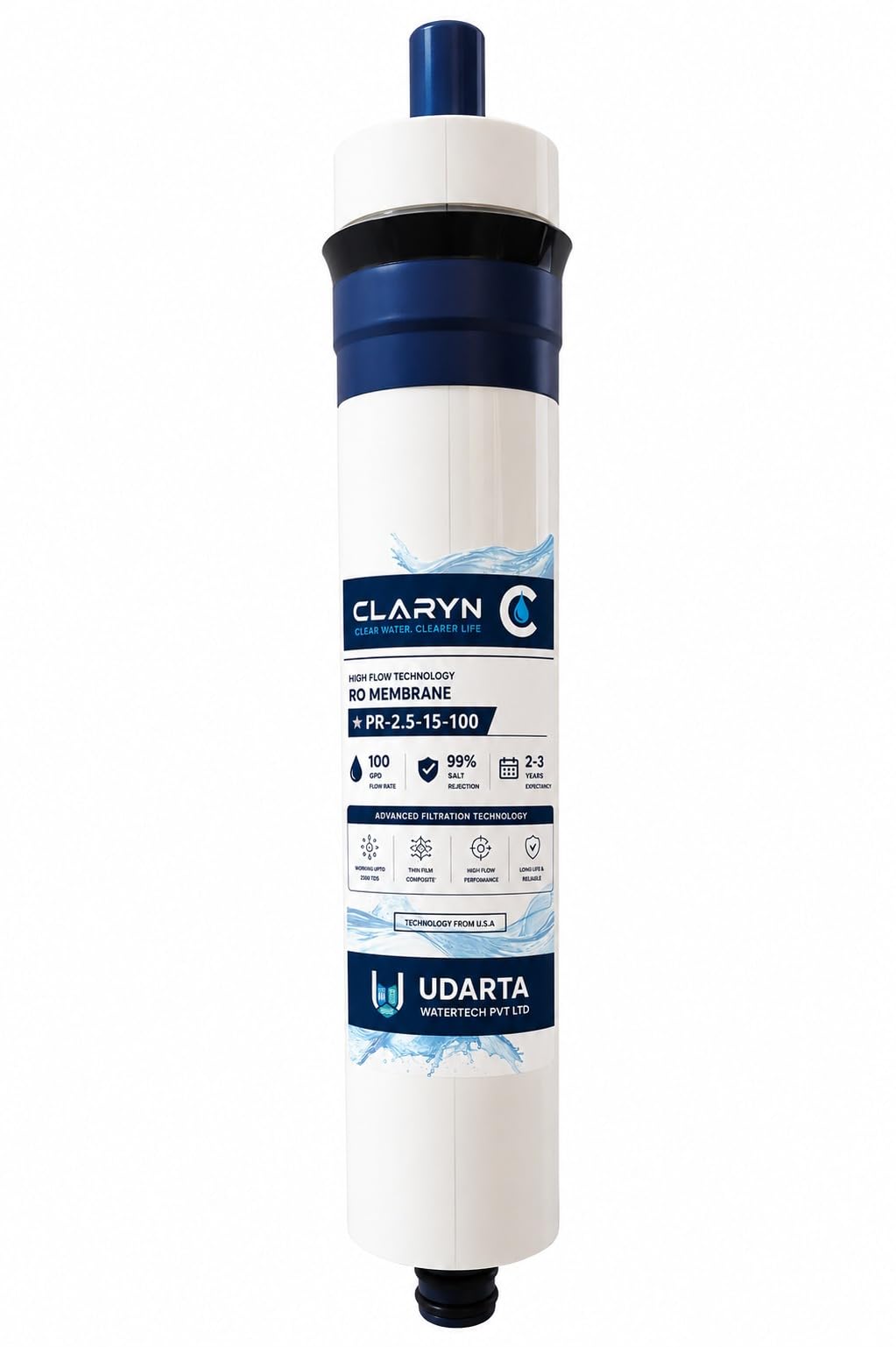 Membrane for All Type of RO Water Purifier 100 GPD, 15 Layer, 99% Salt Rejections, Works up to 2500 TDS-image-26