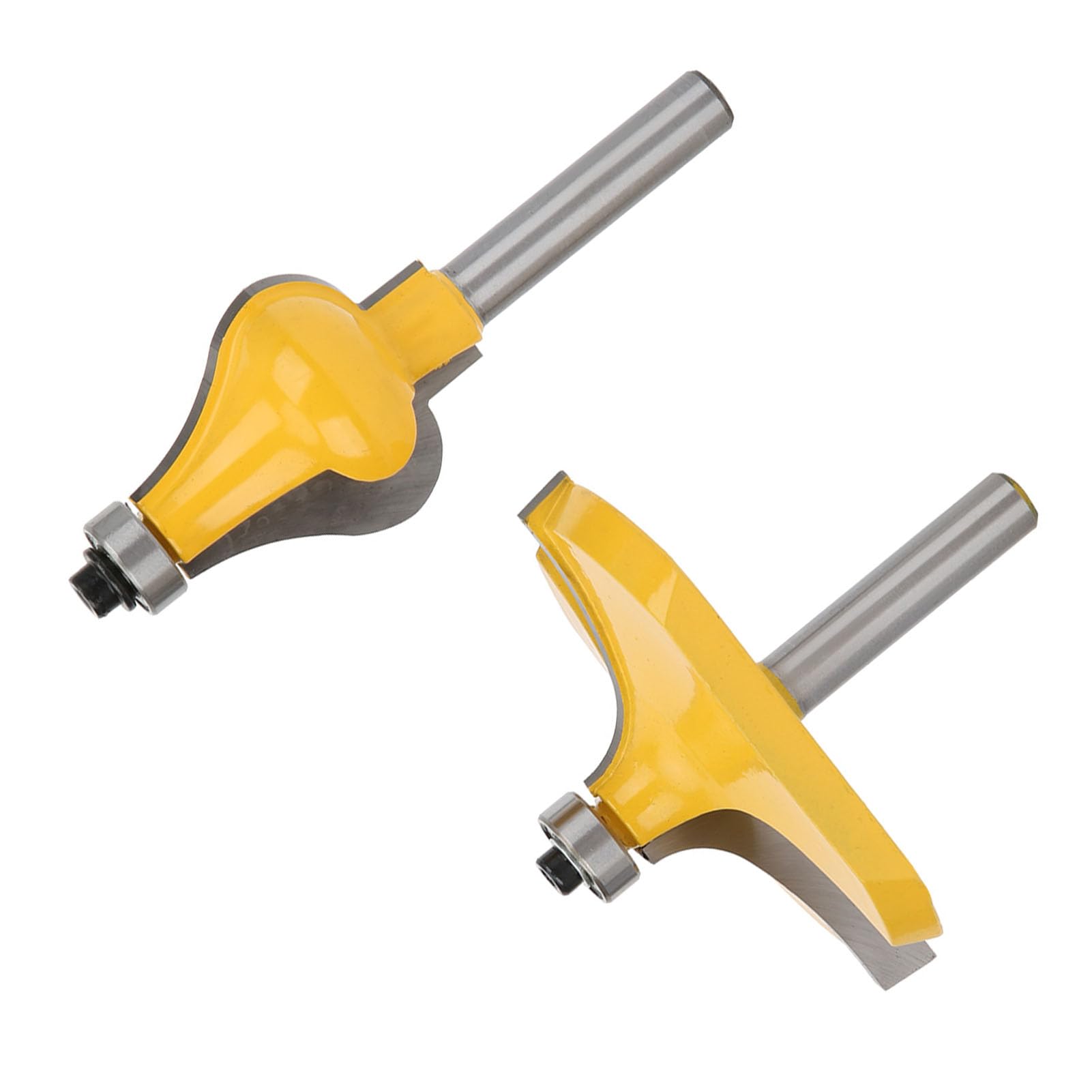 Set di 2 frese per braccioli e corrimano da 8 mm con cuscinetto, fresa in lega YG6 per lavorazione del legno, adatta a corrimano per scale e profilatura dei bordi dei tavoli,