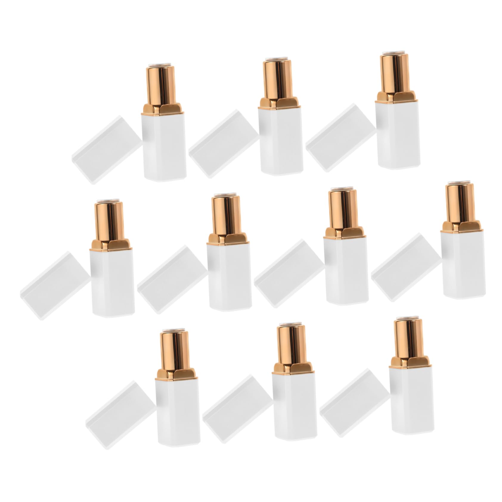 PACKOVE Tubo De Labial Rellenable Envases Vacíos Para Gloss Labial Capacidad Para Diy Y Maquillaje De Niñas 10 Piezas*4