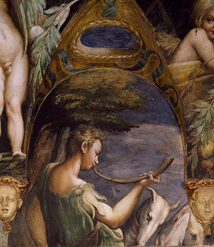 Tableau Hunter From et Actéon Parmigianino impression d'art sur toile déco 60x90cm