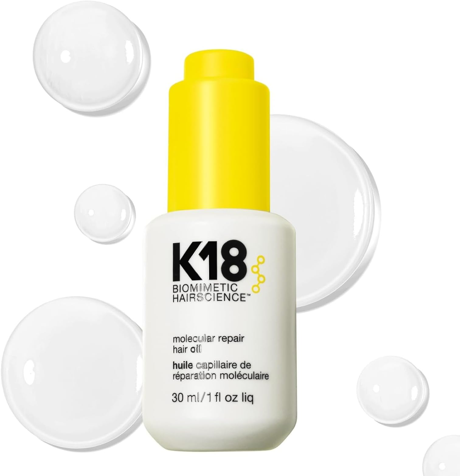 K18 Molecular Repair Hair Oil, Weightless Oil for Stronger, Healthier Hair, Suitable For All Hair Types