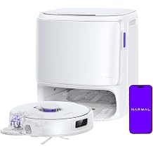 NARWAL Freo Z10 Turbo Robot Vacuum and Mop Combo, 25000Pa Suction, Edge-to-Edge Cleaning, Tangle-Free for Pet Hair, Auto Mop Wash, Smart Avoidance, Self-Emptying, for Carpet &amp; Hard Floors, White