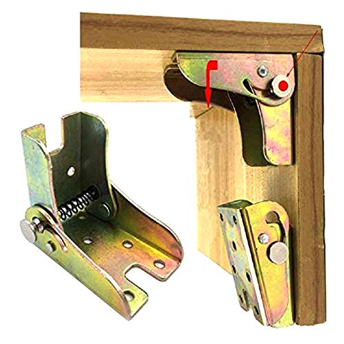 2 Pack Folding Bracket-Self-Locking Hinge-Leg Fittings And Angle Braces-For Folding Legs ， Folding Worktables ，Kitchen Folding Table (4 Packs) #TOP6