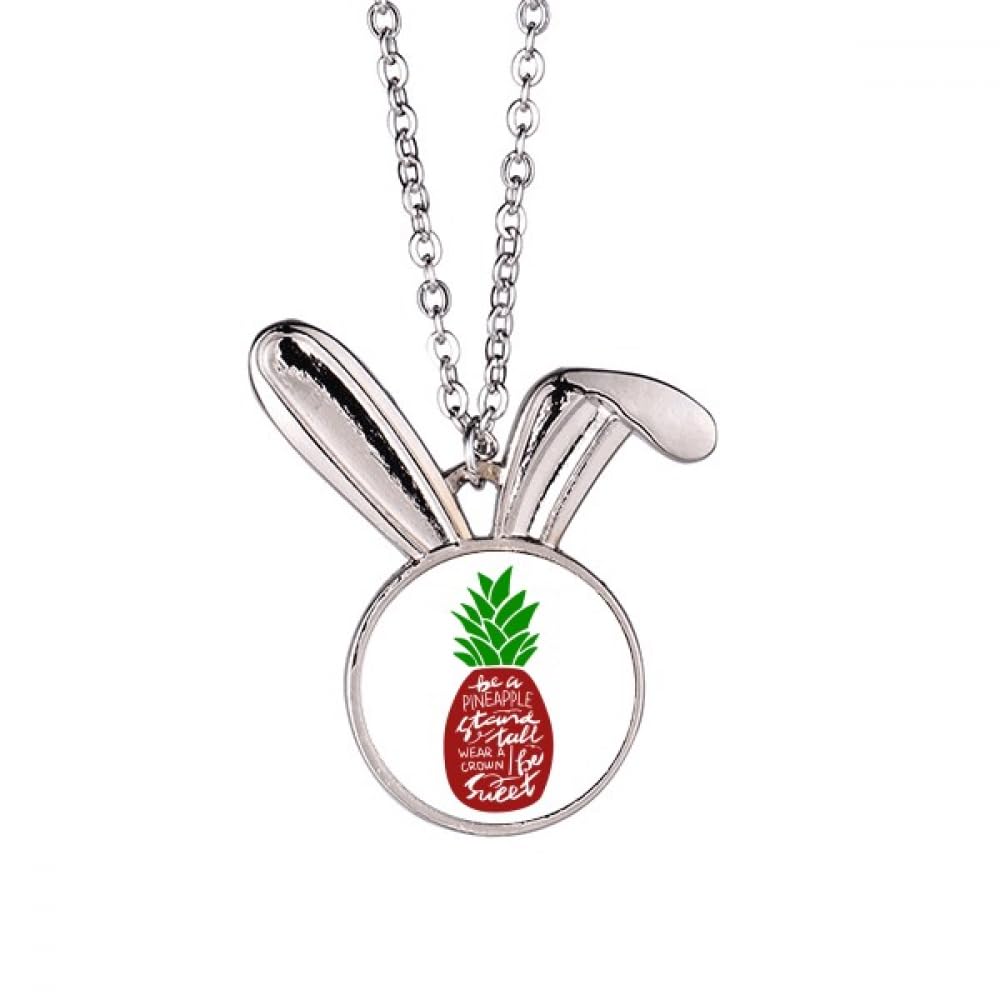 Collier pendentif lapin Be a PineFruit Stand aux finitions luxe - 5