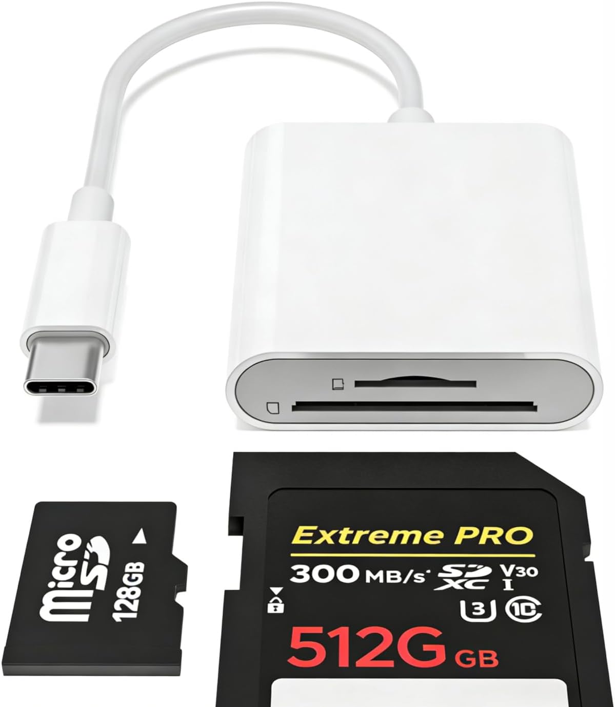 Liedrg USB-C SD Card Reader, Dual-Slot for SD and MicroSD Cards, Type C Memory Card Adapter, Plug and Play, Compatible with iPhone 15/16/17, iPad, Laptop