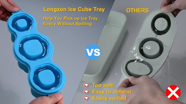 Bandeja para cubitos de hielo de silicona con tapa miniatura 7