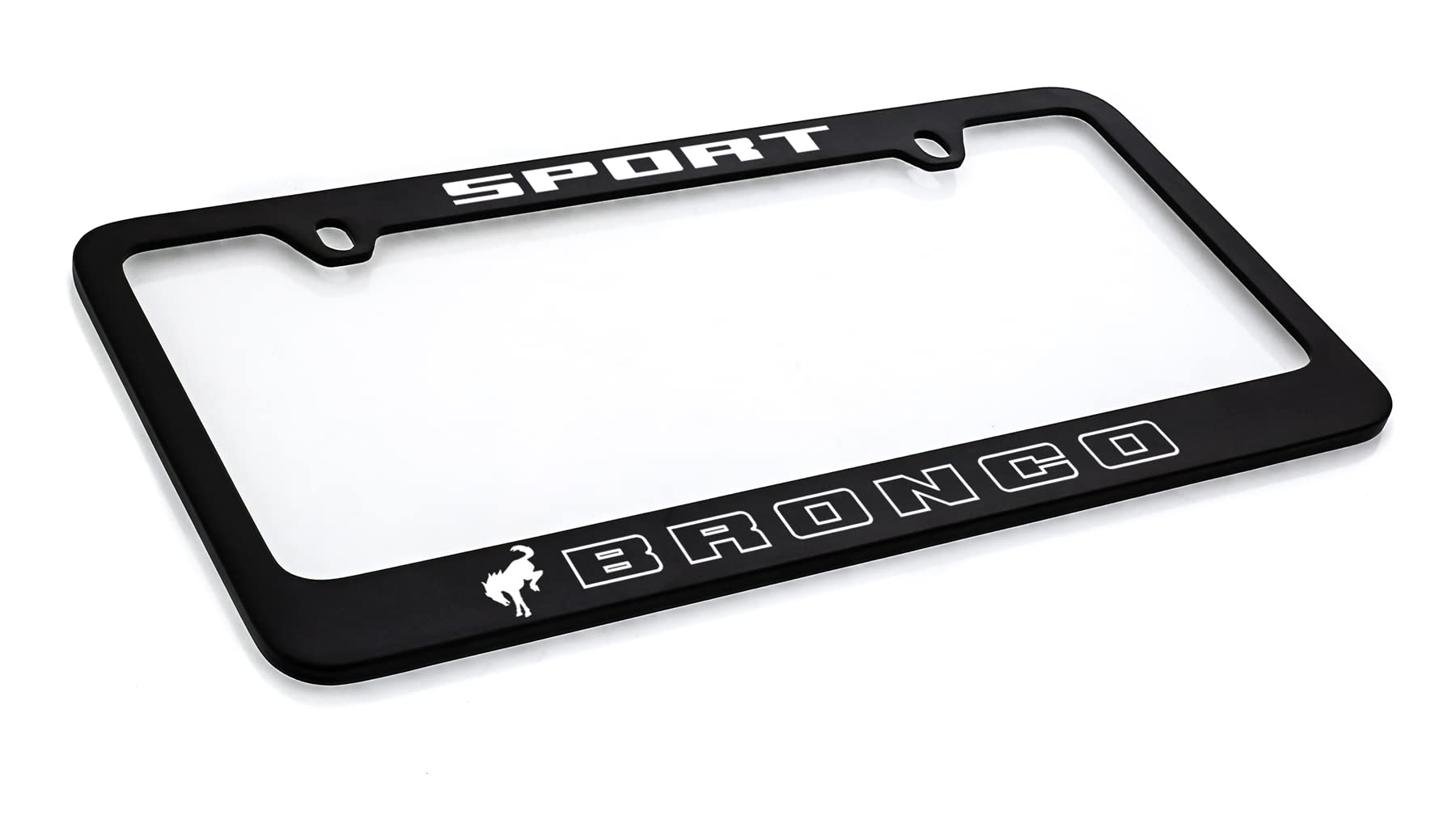 HangTime Ford Bronco Metal License Plate - 6x12 Inch Black Background Official Licensed