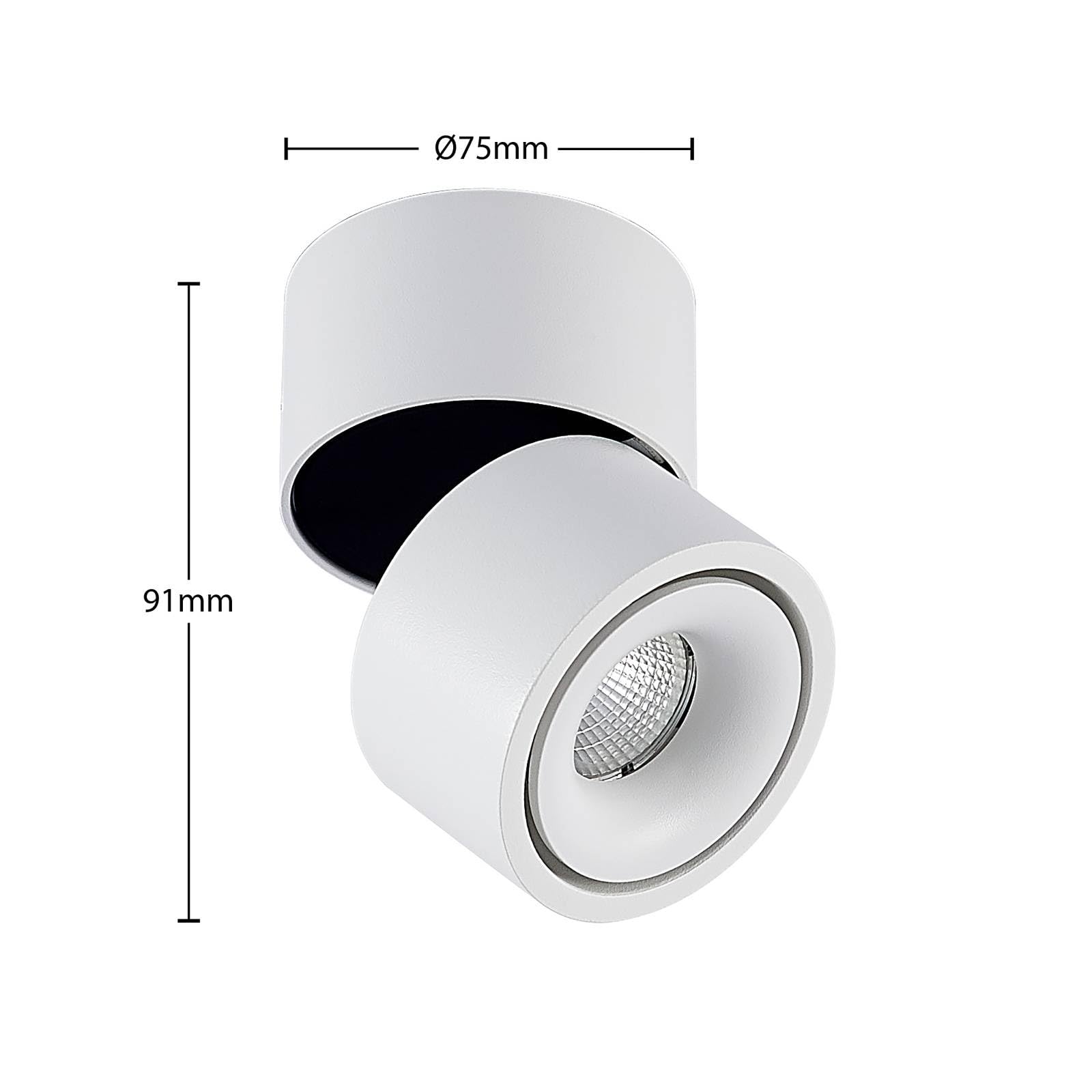 Arcchio LED Deckenlampe Rotari (Modern) in Weiß aus Aluminium (1 flammig,) - Deckenleuchte Wandleuchte Strahler Spot Lampe Flurleuchte