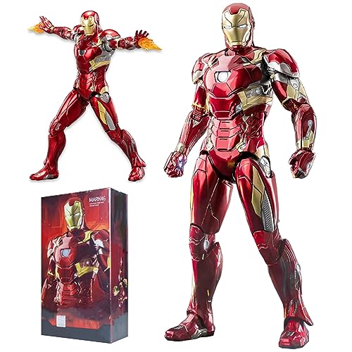 Listado de Mano iron man que puedes comprar esta semana. 41 LonullyMege Ironman MK46 - cifras de acción de 7 pulgadas con todas las juntas, juguetes coleccionables móviles, pintura de metal completa con muchos accesorios modelo Stark...