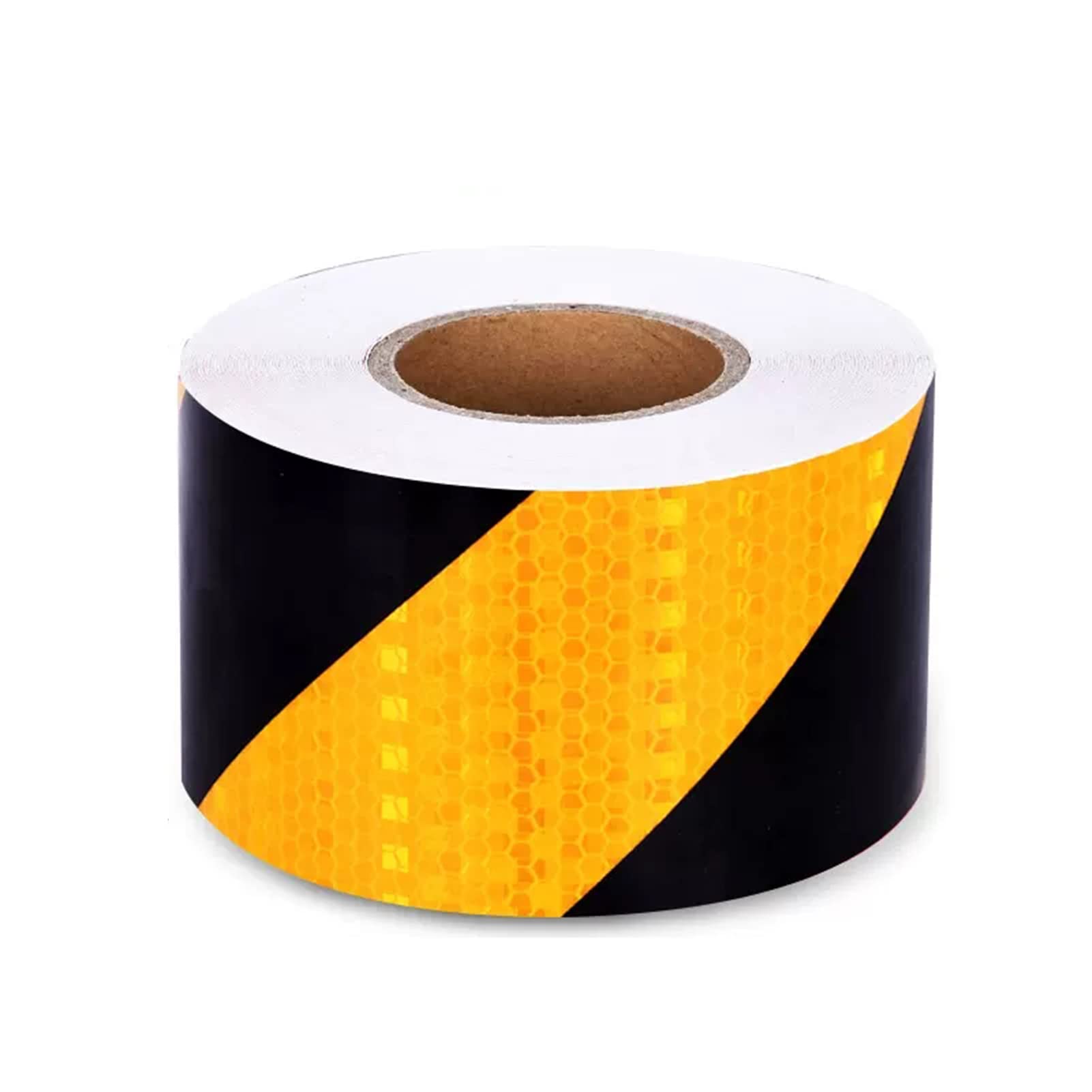 Cinta reflectante de 4 pulgadas x 147 pies para exteriores, impermeable, fuerte cinta adhesiva de seguridad para vehículos, remolques, barcos, señales, advertencia amarilla y negra