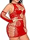 LOVELYBOBO 2 Pack Damen Dessous Sexy Erotik, Frauen Hollow Out Reizwäsche Nachtkleid Negligee Babydoll Kleid Wäsche Netzs Flexibel Mini Kleid Nachtwäsche
